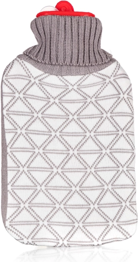 Bolsa de agua caliente Triangles 2 l con funda textil