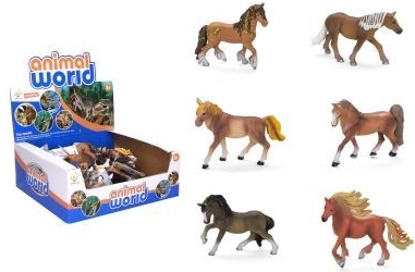 Figura de caballo de 13 cm - 1 unidad – Mezcla de caballos marrones