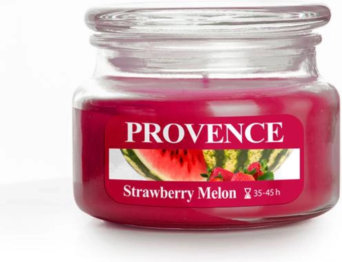 Vela aromática en vaso de vidrio PROVENCE fresa y melón 200 g