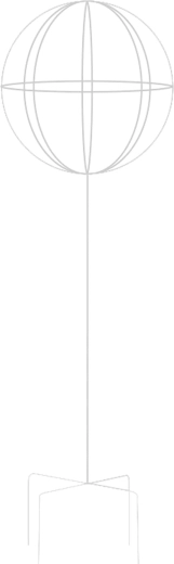 Soporte metálico para plantas trepadoras y rosas 50 × 10 cm – blanco