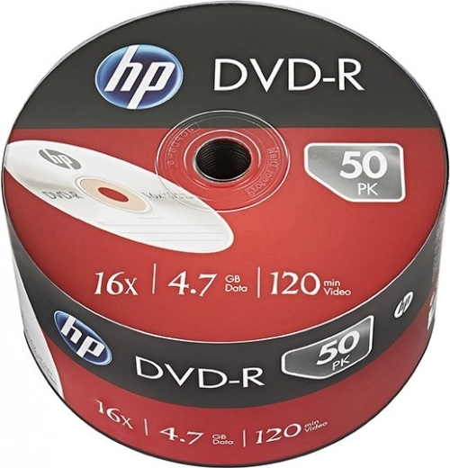 HP DVD‑R 16× 4,7 GB, paquete de 50 uds.