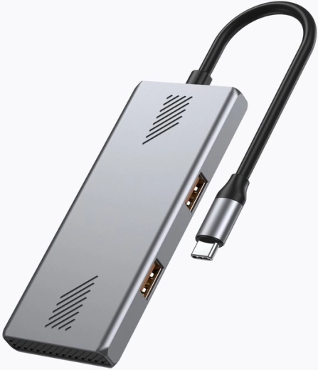 Hub USB-C de 4 puertos USB 3.2 Gen 2 con 2× USB‑A y 2× USB‑C, 10 Gb/s