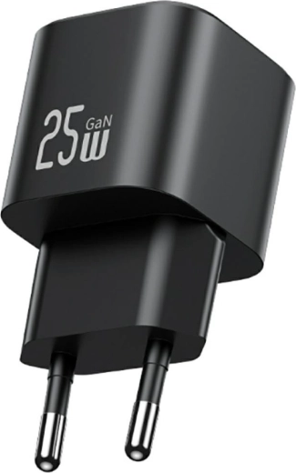 Usams serie JC mini cargador rápido GaN de 25 W USB‑C negro