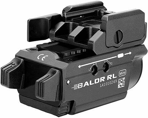 Olight Baldr RL Mini linterna táctica para arma con láser rojo