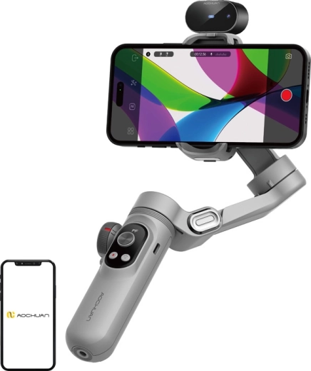 Aochuan Smart X Pro estabilizador para smartphone con sensor AI gris
