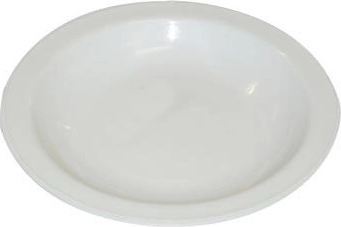 Plato hondo de plástico 23 cm blanco