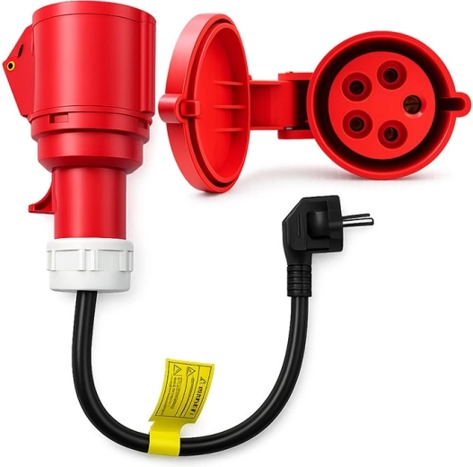 Adaptador CEE 32 A 5p 400 V a Schuko 230 V para cargadores EV