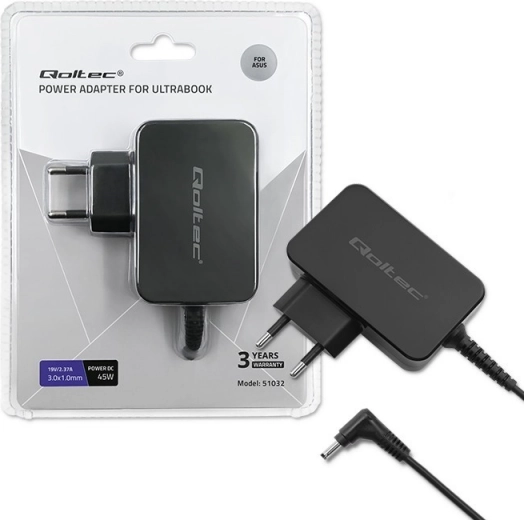 Cargador Qoltec para portátiles Asus 45W