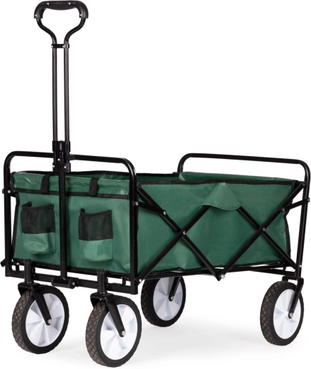 Carro de transporte plegable grande para jardín y playa, verde - 1 pieza