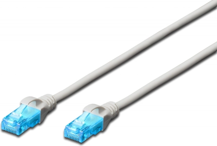 Cable patch U/UTP cat. 5e PVC 1 m gris