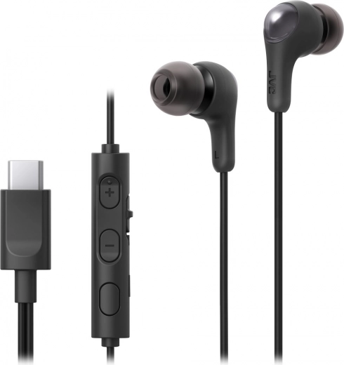 JVC Gumy Connect auriculares con cable intrauditivos USB‑C con micrófono – negros