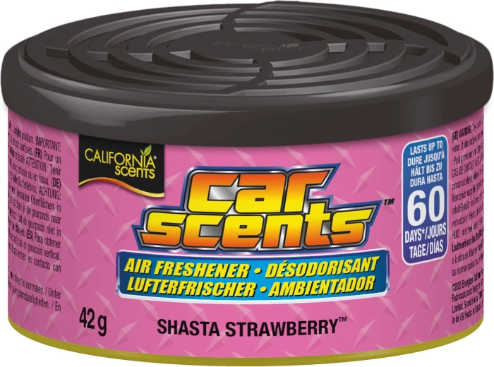 California Scents Shasta Strawberry – fragancia para coche en lata