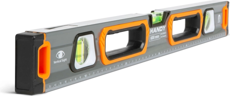 Nivel de aluminio magnético con visor de burbuja espejado de 600 mm