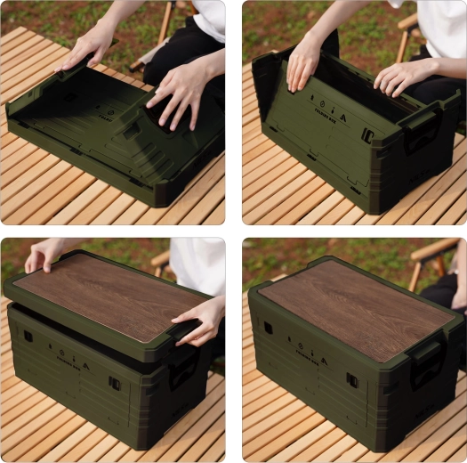2 en 1: caja de almacenamiento y mesita estable