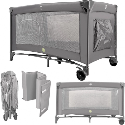 Cuna de viaje infantil 60 × 120 cm con estructura plegable y colchón