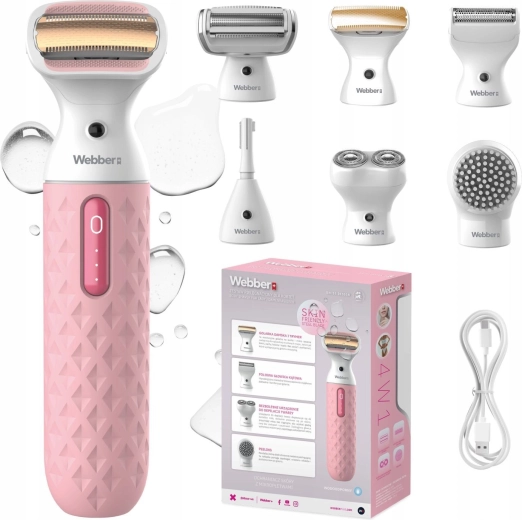 Afeitadora y recortadora inalámbrica para mujer 4 en 1 para rostro y cuerpo WEBBER