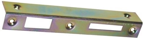 Cerradero angular galvanizado para cerraduras de embutir – puertas derechas (paquete de 10 uds.)