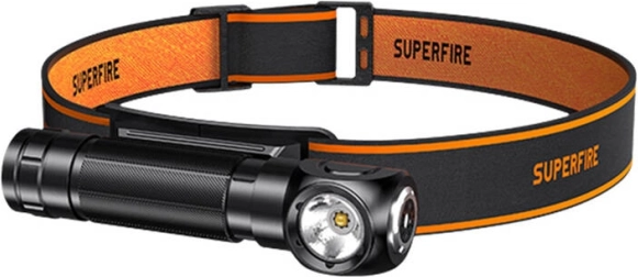 Frontal 2 en 1 SUPERFIRE TH04 con potencia de 600 lm y USB‑C