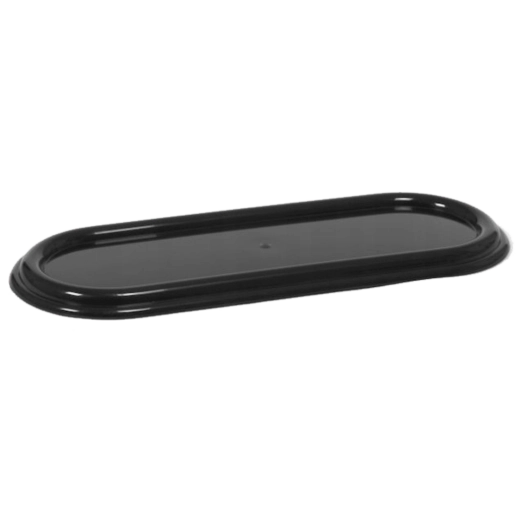 Bandeja ovalada para velas 44 cm negra Lamela