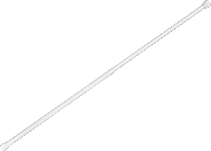 Barra telescópica de presión 70–120 cm, de aluminio, blanca - 1 pieza
