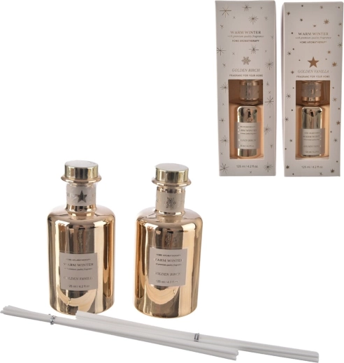 Difusor de aroma navideño con varillas blanco 125 ml (2 surtidos)