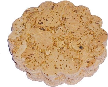 Salvamanteles de corcho Flor, 10 cm, set de 6 uds.