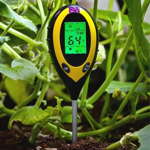 Control de la temperatura y la humedad del suelo directamente en la maceta
