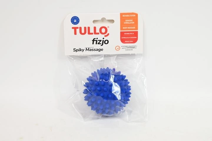 Pelota de masaje rehabilitadora Fizjo con púas, 6,6 cm, azul