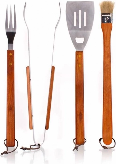Set de utensilios para barbacoa (4 piezas)