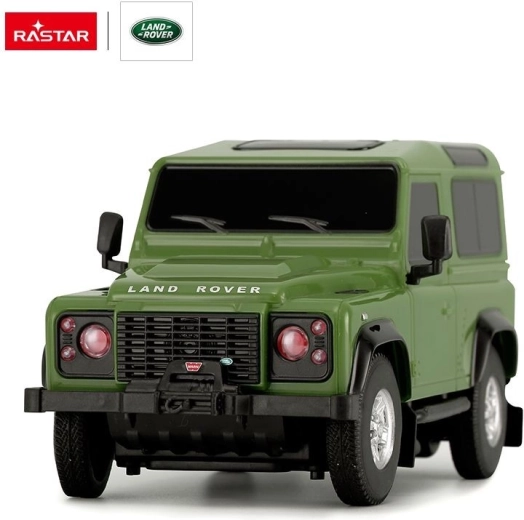 Coche RC Rastar Land Rover Defender 1:24 verde - 1 unidad