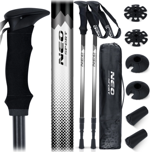 Bastones de trekking Neo-Sport NS-381 con sistema antishock 65–135 cm