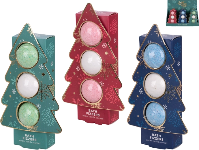 Set de regalo navideño de bombas efervescentes para el baño