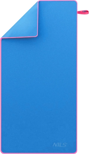 Toalla de microfibra de secado rápido NILS, azul‑rosa