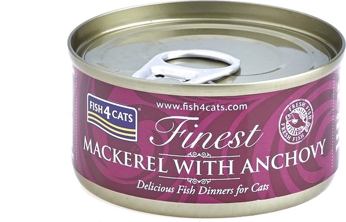 Lata para gatos FISH4CATS Finest caballa con anchoítas 70 g
