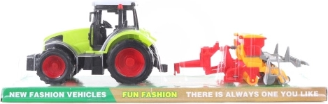 Tractor de plástico con remolque sembrador