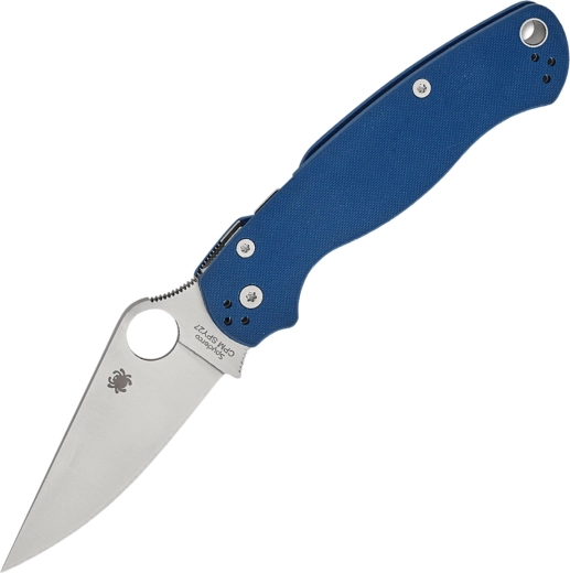 Cuchillo de bolsillo Spyderco Para Military 2 Cobalt Blue 8,8 cm, satinado, G10
