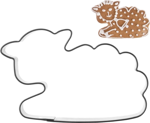 Cortador de acero inoxidable con forma de ovejita 6,5 cm
