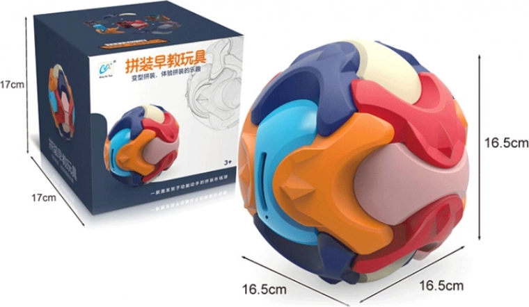 Pelota rompecabezas 3D plegable con hucha