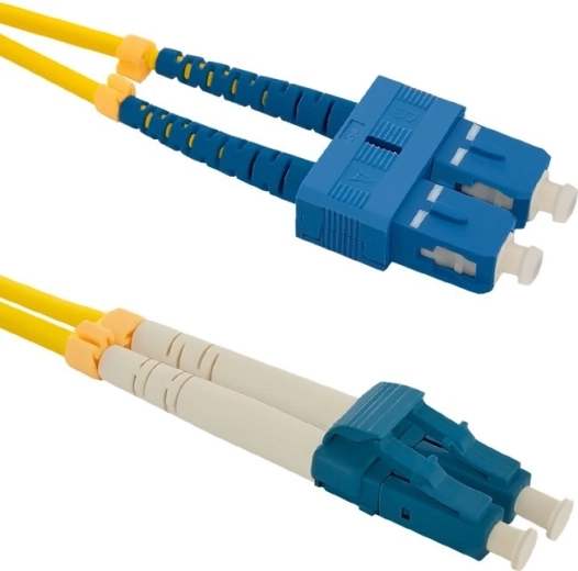 Patchcord óptico SC/UPC–LC/UPC, monomodo 9/125, G.652D, 1 m