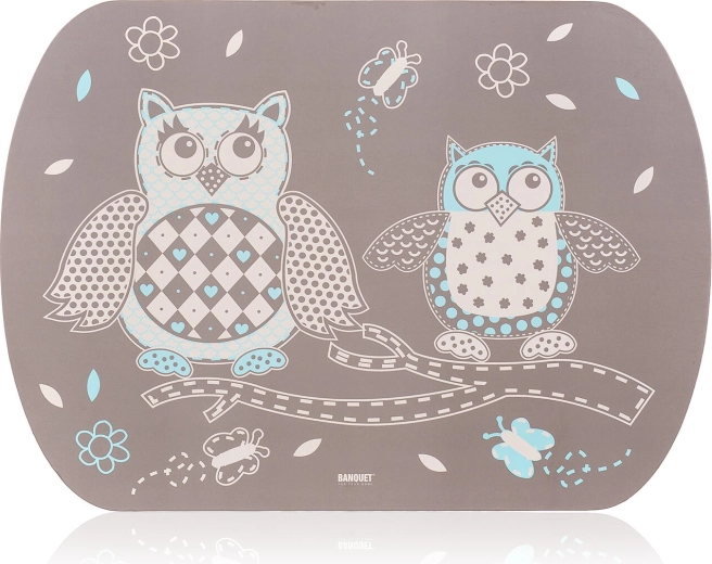 Mantel individual de corcho Búhos 39 × 28 cm