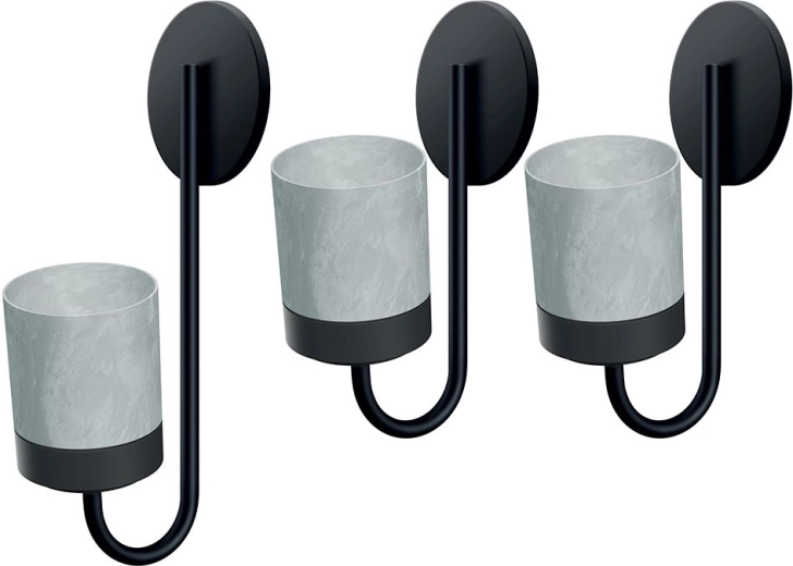 Maceteros colgantes de pared Bloomie Hanger Set, gris, set de 3 uds.