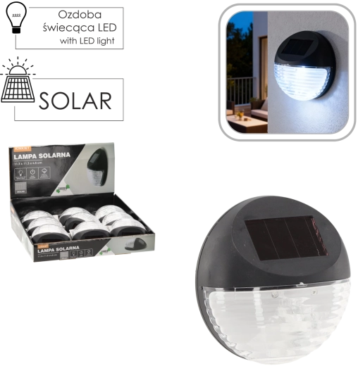 Luz solar de pared 11,3 × 11,3 × 4,5 cm