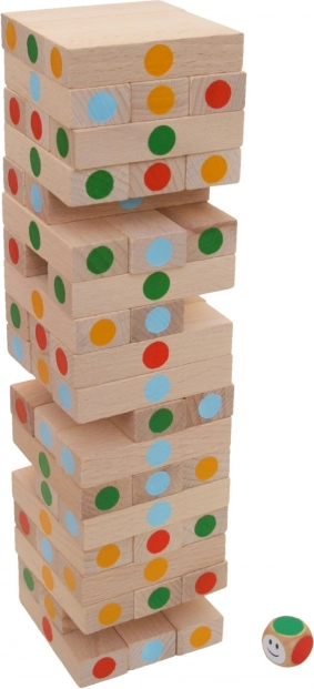 Torre inestable Miktoys con puntos de madera de haya