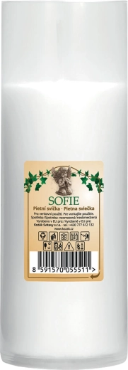 Vela de repuesto para cementerio de parafina blanca 18,5 cm 325 g