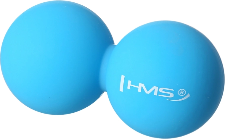 Pelota de masaje doble HMS para puntos gatillo – pelota de lacrosse, azul