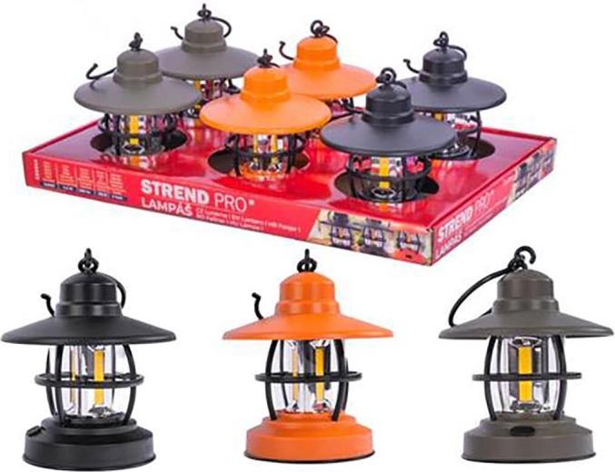 Linterna retro de camping 200 lm, mix de colores