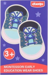 Botitas de madera para enhebrar para niños