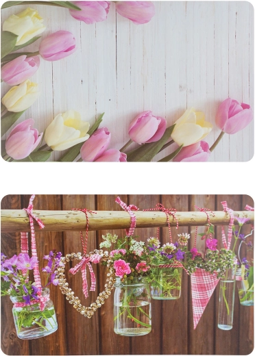 Mantel individual de plástico Romantic 43 × 28 cm