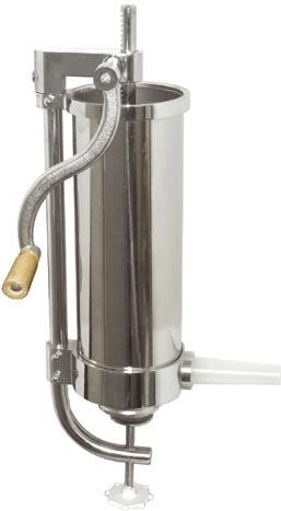 Embutidora manual de tripas de acero inoxidable 3 l con 3 boquillas