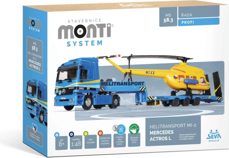 Kit de construcción SEVA Monti System Helitransport MI-2 Mercedes Actros L